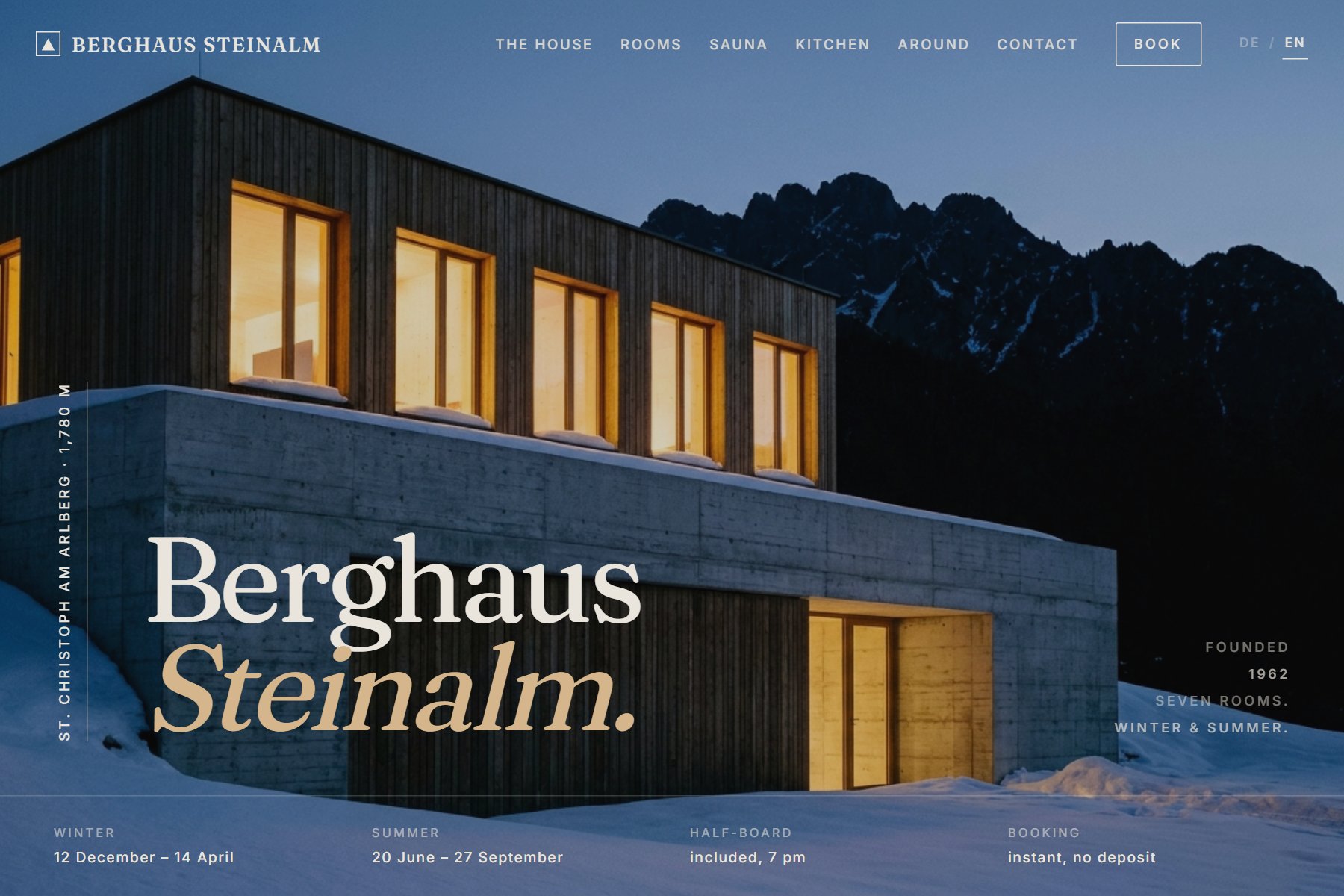 Berghaus Steinalm homepage