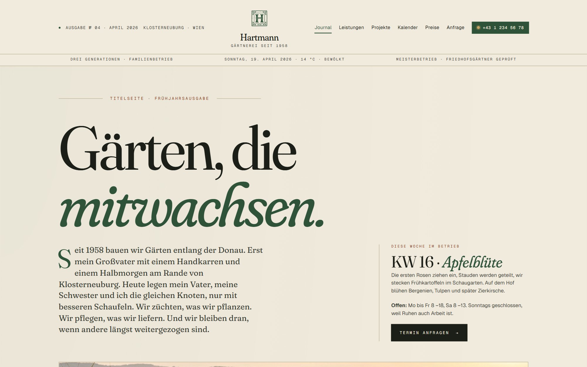 Gärtnerei Hartmann homepage